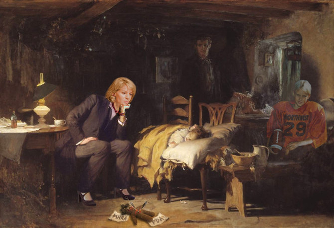 The doctor's nightmare (from Fildes)