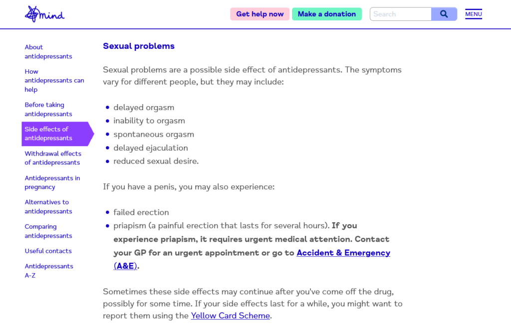 Antidepressants Sexual Side Effects